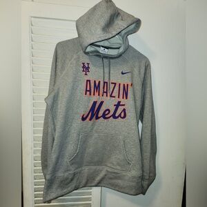 Nike Amazin’ Mets Gray Therma-FIT Pullover Hoodie